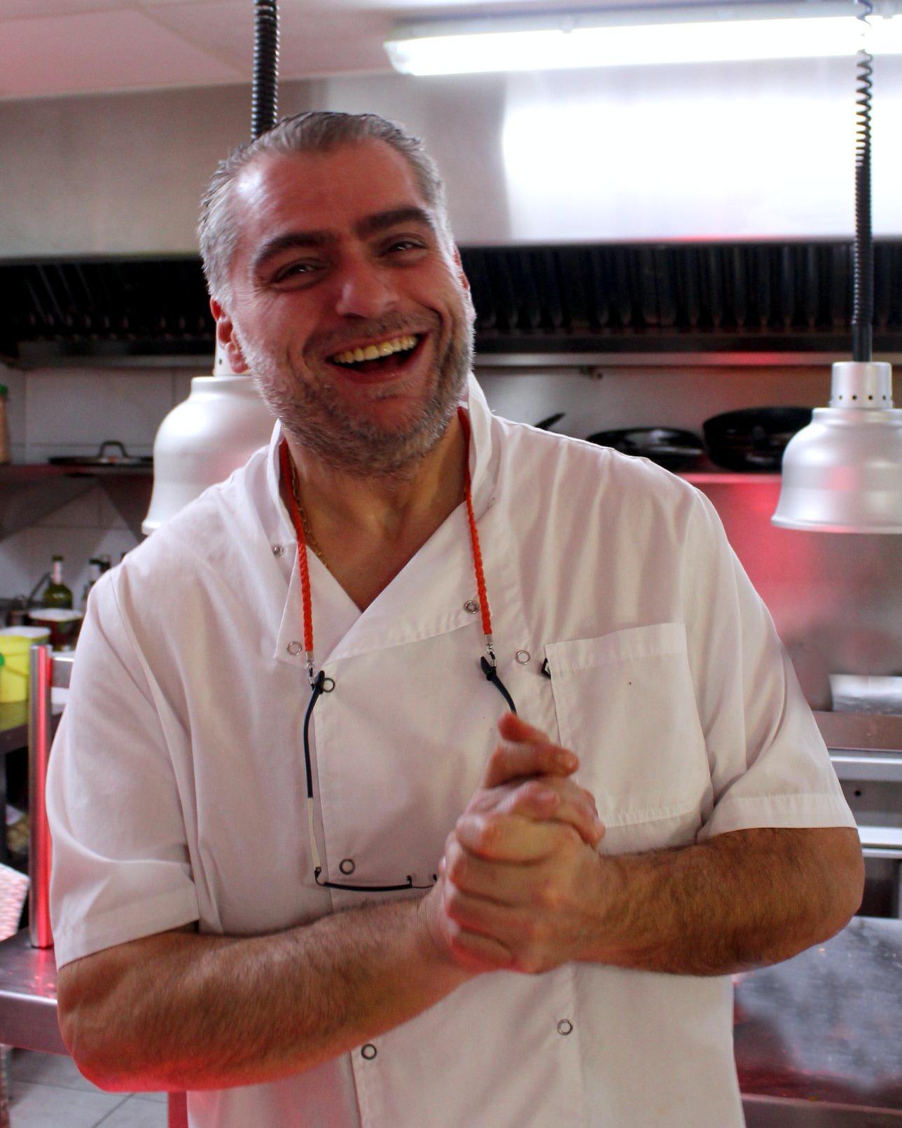 Giuseppe en la cocina de uno de sus restaurantes